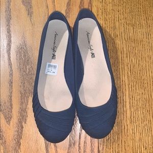 American eagle navy blue flats